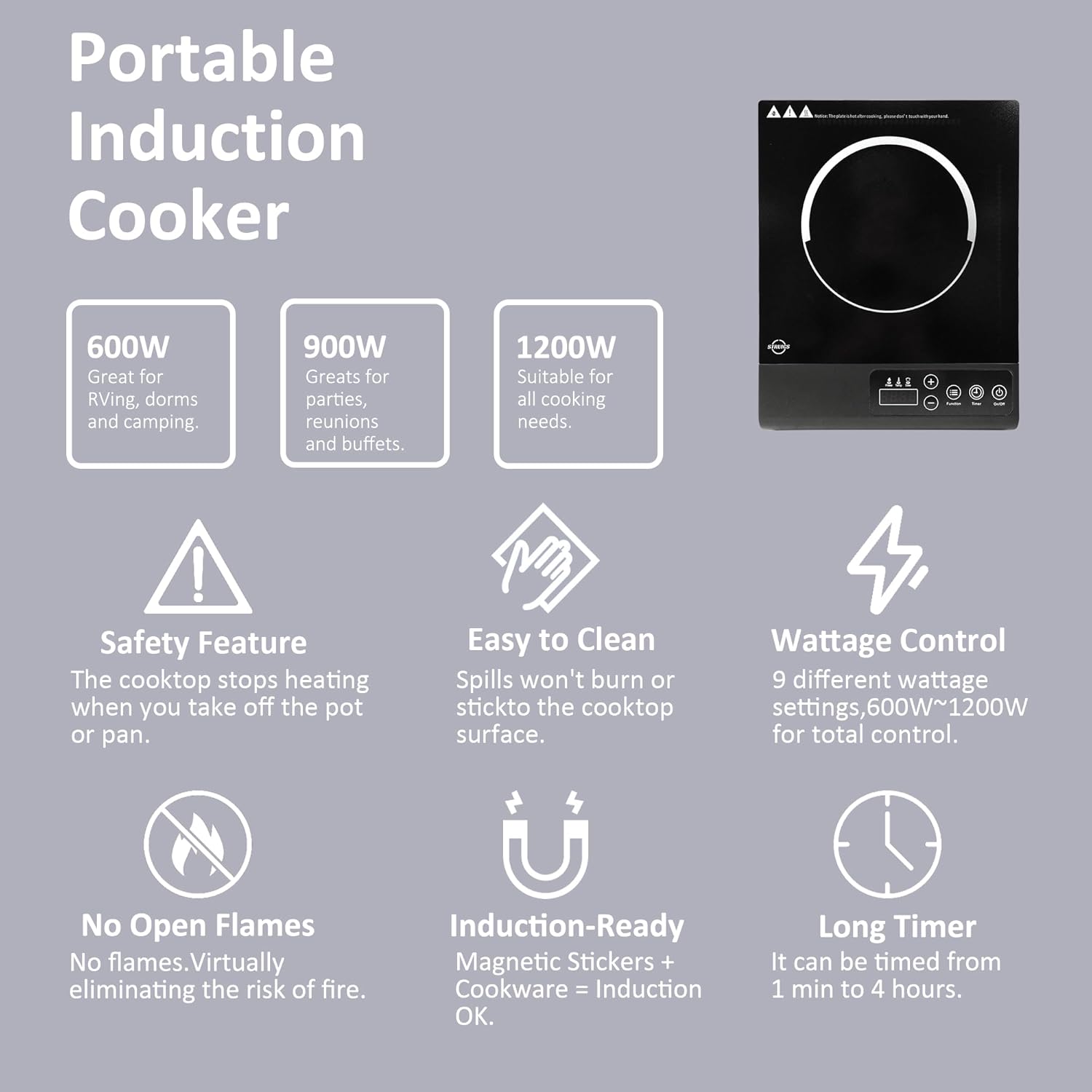 ESTUFA ELECTRICA 2 PUESTOS SOKANY